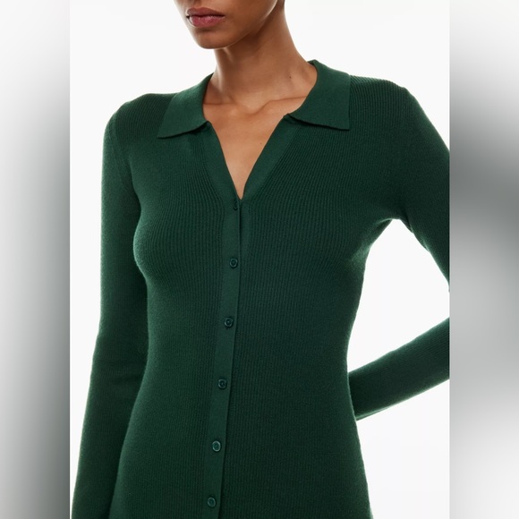 Aritzia Wilfred Cove Knit Dress Colour Scarab Size XL NWOT - Picture 4 of 10